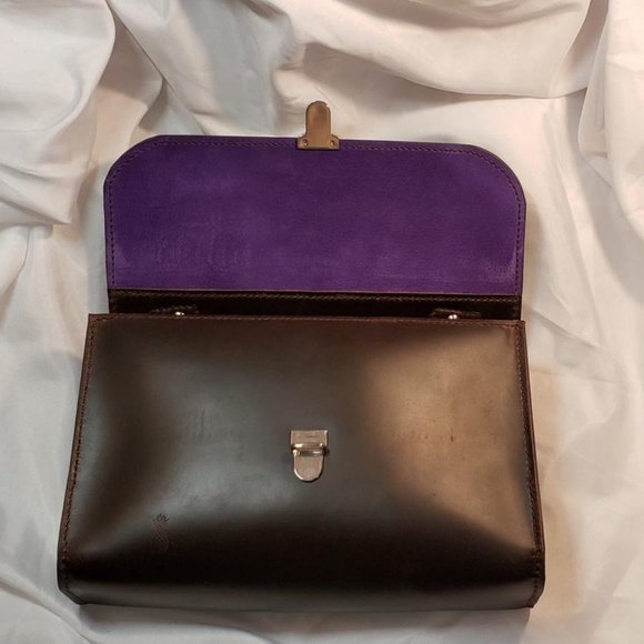 Brown Leather Top Handle Handbag - Picture 2 of 2